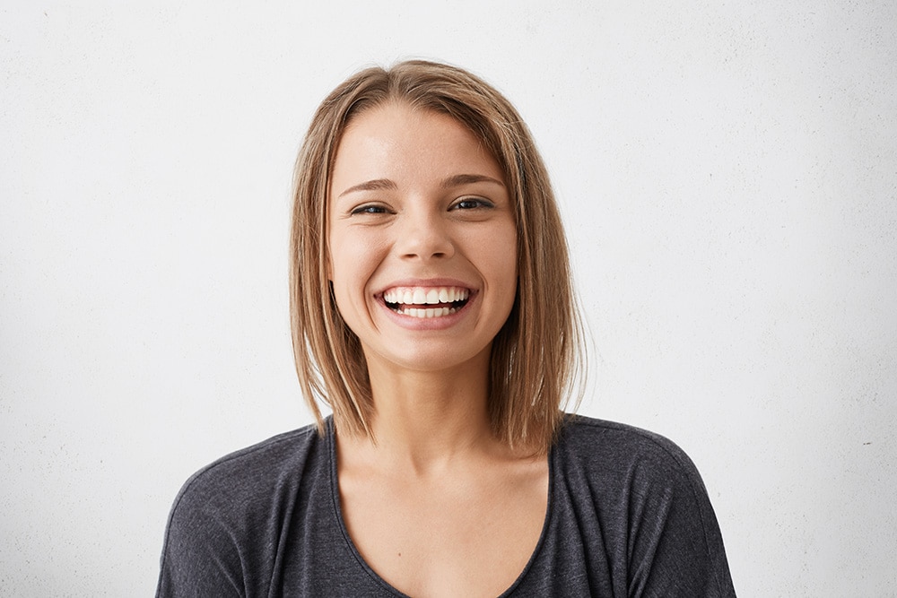Woman smiling